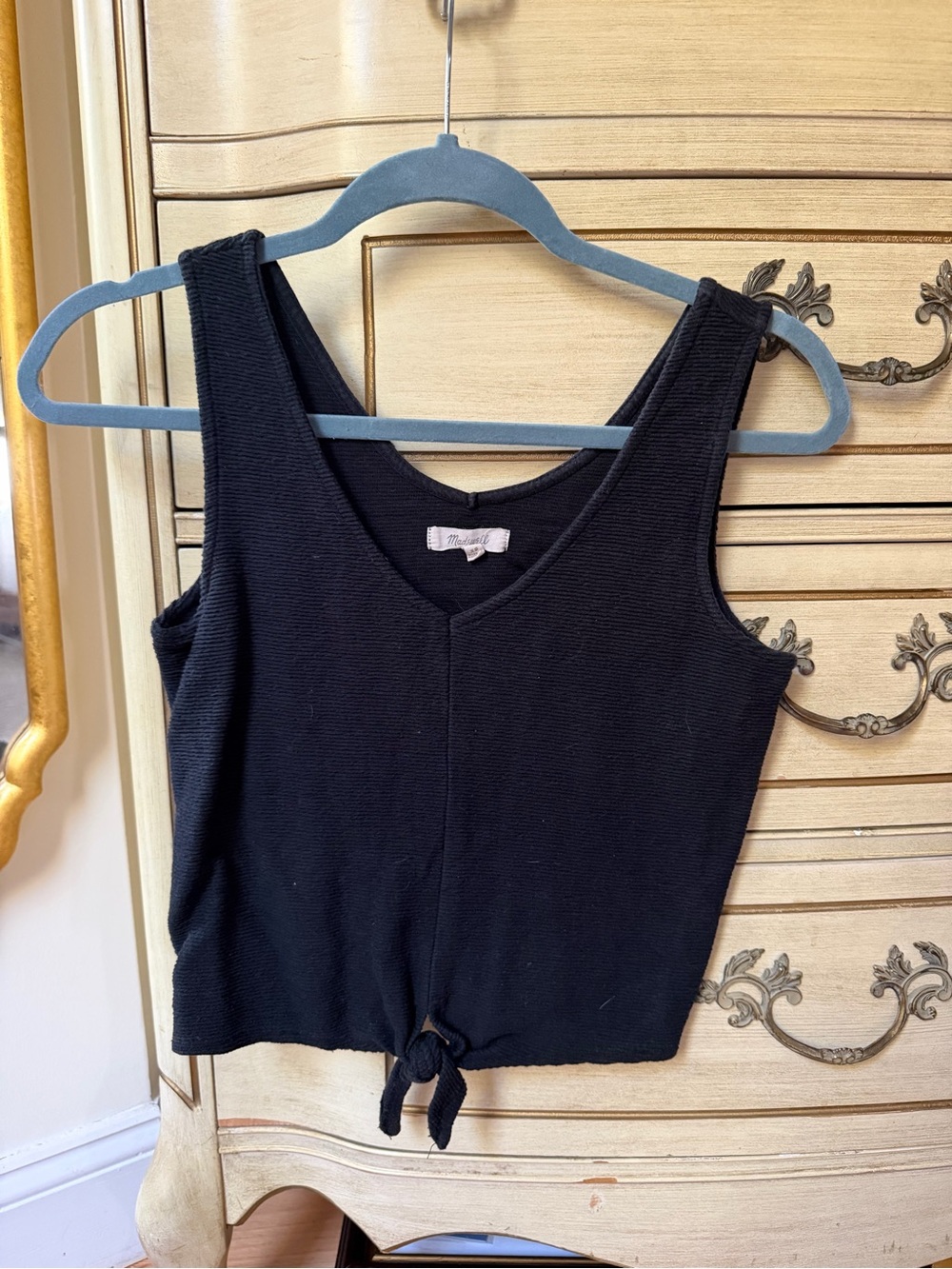 Madewell Texture & Thread Tie-Front Tank Top